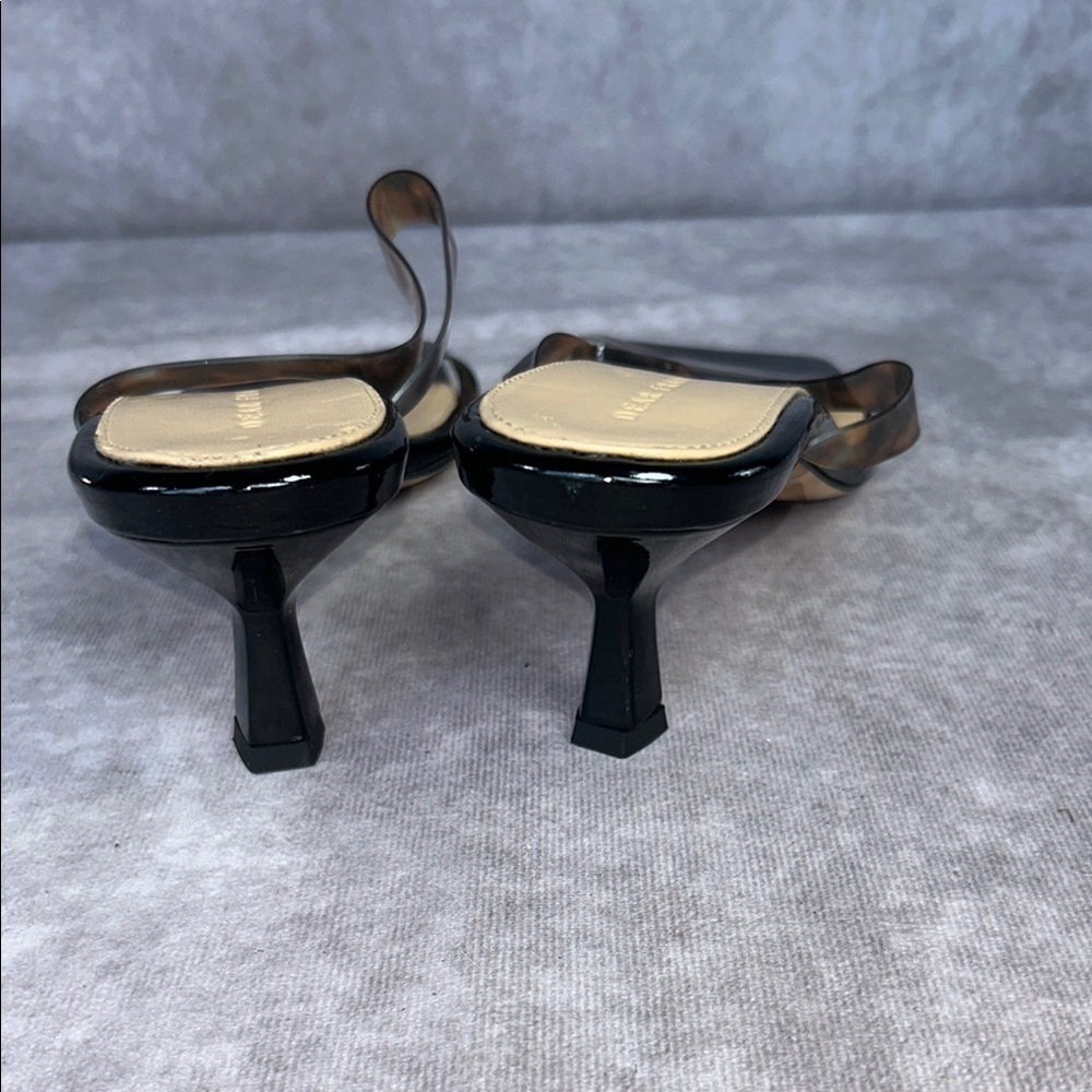 GUC Dear Frances Black Brown Tortoise Shell Rain Sandal EU 40 - Picture 3 of 15